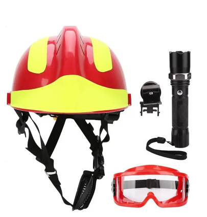 Rescue Fire Fighting Protective Flame Retardant Safety Fireman Helmet with Visor