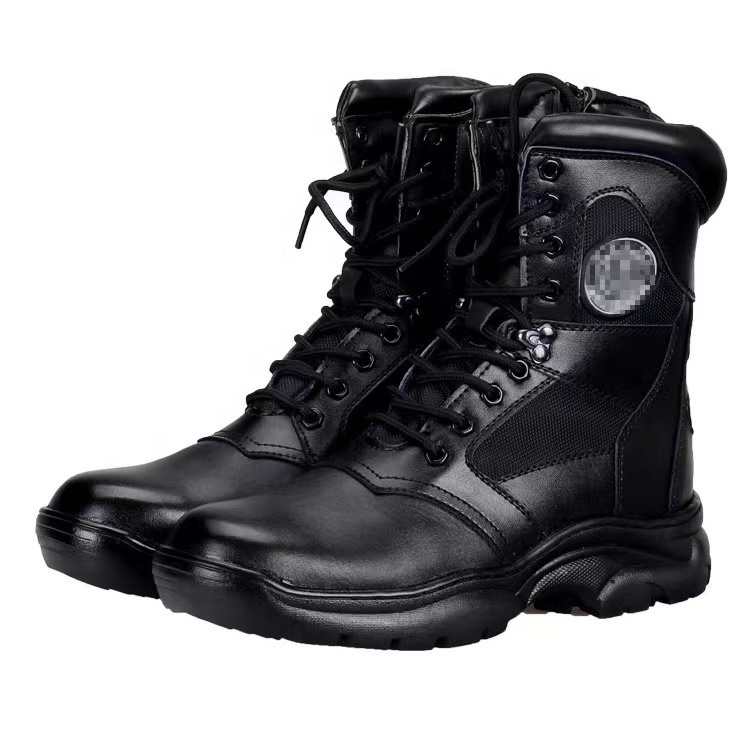 OEM top sale black high cut outdoor safety boots Tactical Boots Combat Boots steel toe function shoes