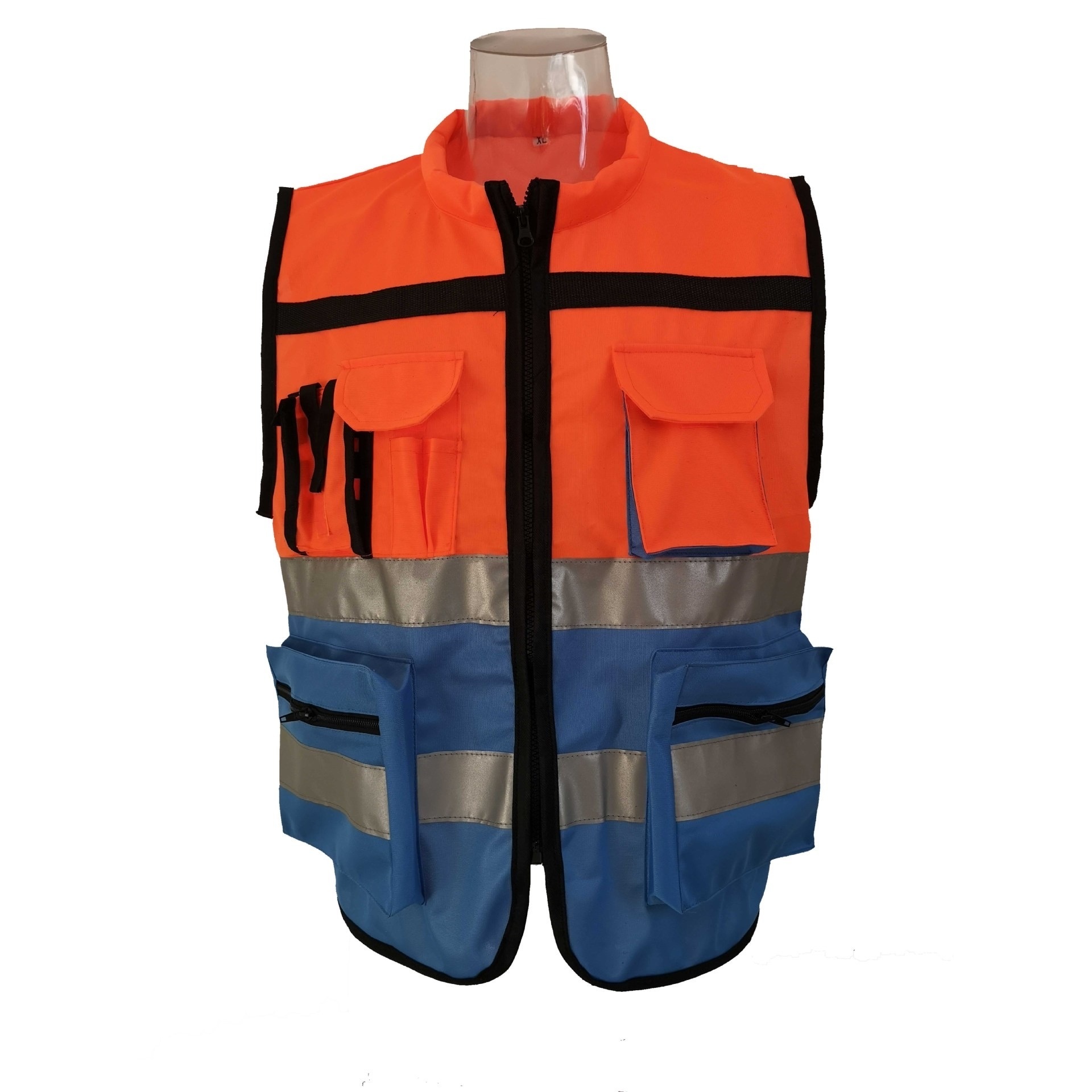 Coeffort Multiple Pockets Warning Reflective Safety Vest Light Weight Jackets Clothes Traffic Road Working Safety Vest Construct