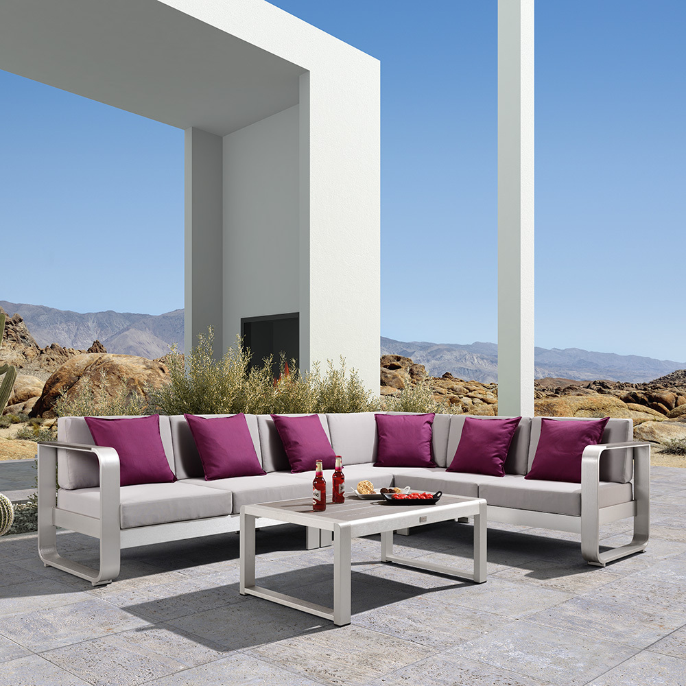 Bistro modern modular sectional sofa set  muebles exterior  outdoor patio furniture