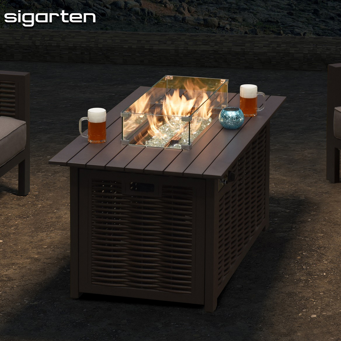 sigarten outdoor living rattan wicker furniture outdoor furniture and fire pit