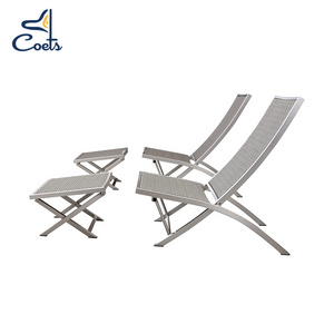 Outdoor furniture folding beach swimming chaise lounge chairs pool outdoor sun lounger from Coets