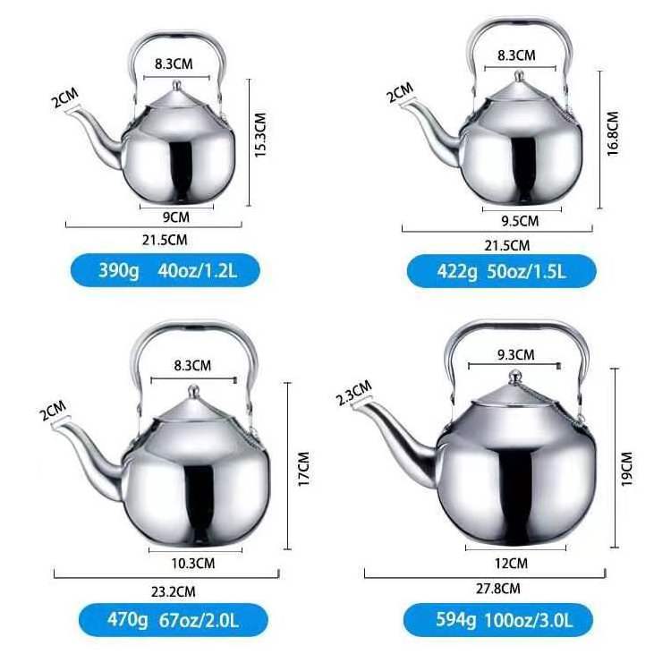 Wholesale Custom Arabic Camping Hotel Stove Top Pour Over Pot Water Coffee Stainless Steel Whistling Tea Kettle