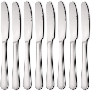 Manufacture Restaurant Hotel Flatware Silverware Metal Cutlery Butter Steak Bread Stainless Steel Dinner Table Knife Set