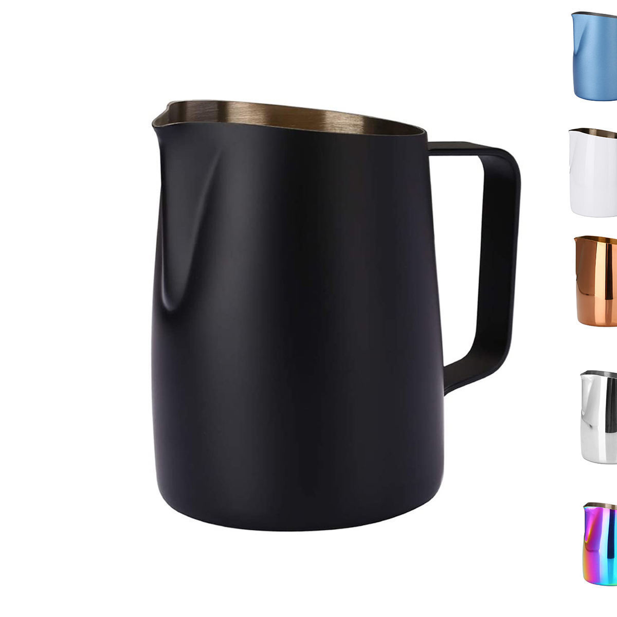 Factory Custom Sharp Spout latte art Coffee Barista Frother Jug Stainless Steel Milk Steaming Pitcher