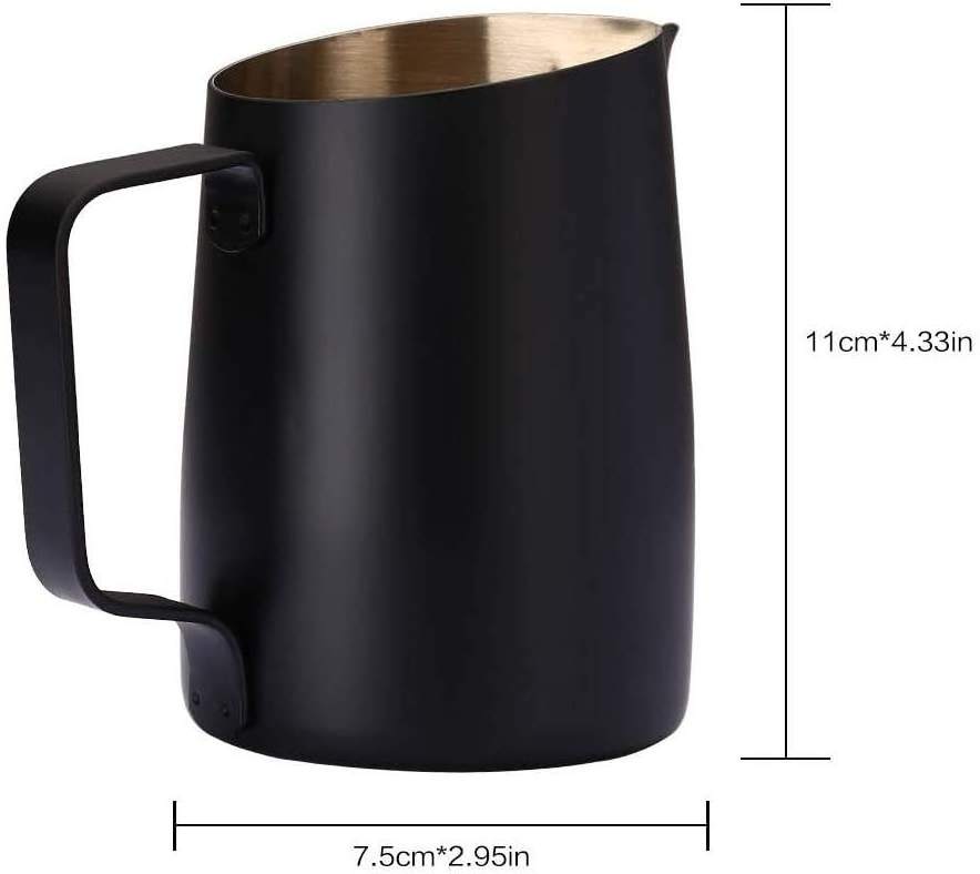 Factory Custom Sharp Spout latte art Coffee Barista Frother Jug Stainless Steel Milk Steaming Pitcher