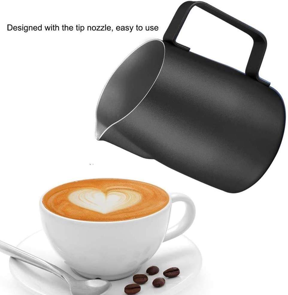 Factory Custom Sharp Spout latte art Coffee Barista Frother Jug Stainless Steel Milk Steaming Pitcher