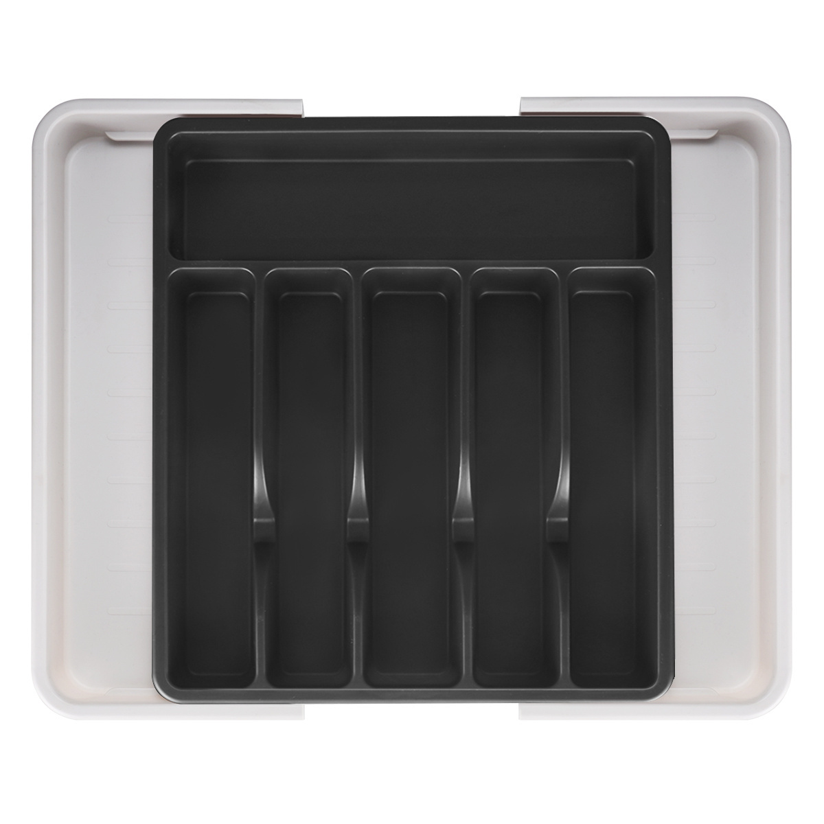 Wholesale Plastic Drawer Utensil Storage Tray Adjustable Cutlery Tray Expandable Organizer Tray For Cutlery