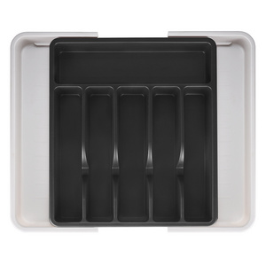 Wholesale Plastic Drawer Utensil Storage Tray Adjustable Cutlery Tray Expandable Organizer Tray For Cutlery