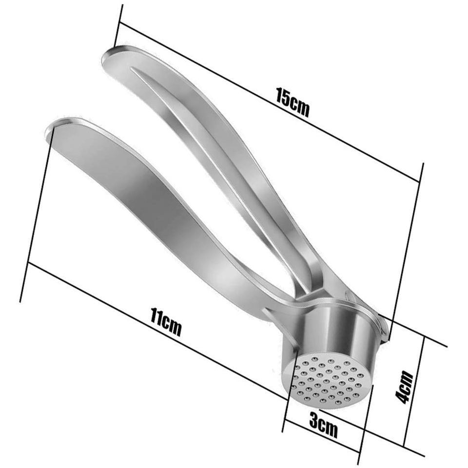 New Design Professional Manual Kitchen Vegetable Tools Stainless Steel Zinc Alloy Mincer Powder Crusher Peeler Garlic Press