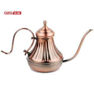 650ML Brewing Espresso Coffee Drip Pot Copper 304 Stainless Steel Narrow Spout Gooseneck Pour Over Coffee Kettle