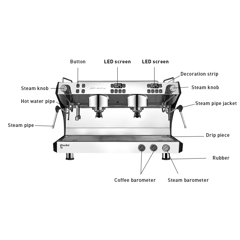 Milesto Dual Boiler Industrial Rocket E61 Home Profesional Italian Semi Automatic Commercial Coffee Espresso Machine In China