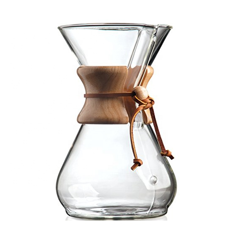 Lid Drip Stand 6-cup Classic Series Vork Kettle 1-3 Wood Neck Glass 4 Cup Coffee 800 Ml Chemex Pour Over Coffee Maker