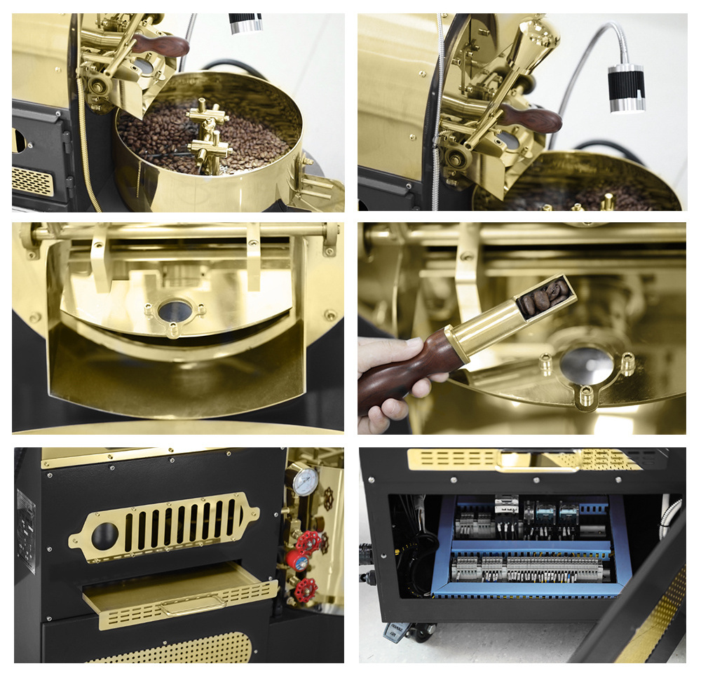 Best top quality supplier plant industrial electric 15kg 20kg 30kg 60kg 120kg 200kg 300kg coffee bean roasting roaster machine