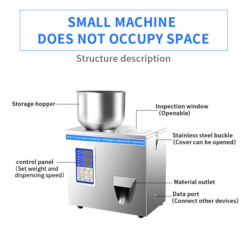 50g-5000g Intelligent Automatic Coffee Chili Spice Dispensing Granule Powder Filling Machine Food Packaging Filling Machines