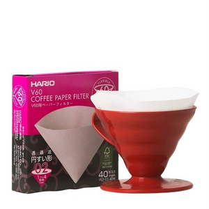 Hario Reusable Coffee Dripper V60 01/02 Red Plastic for Pour Over Filter Coffee For Wholesale