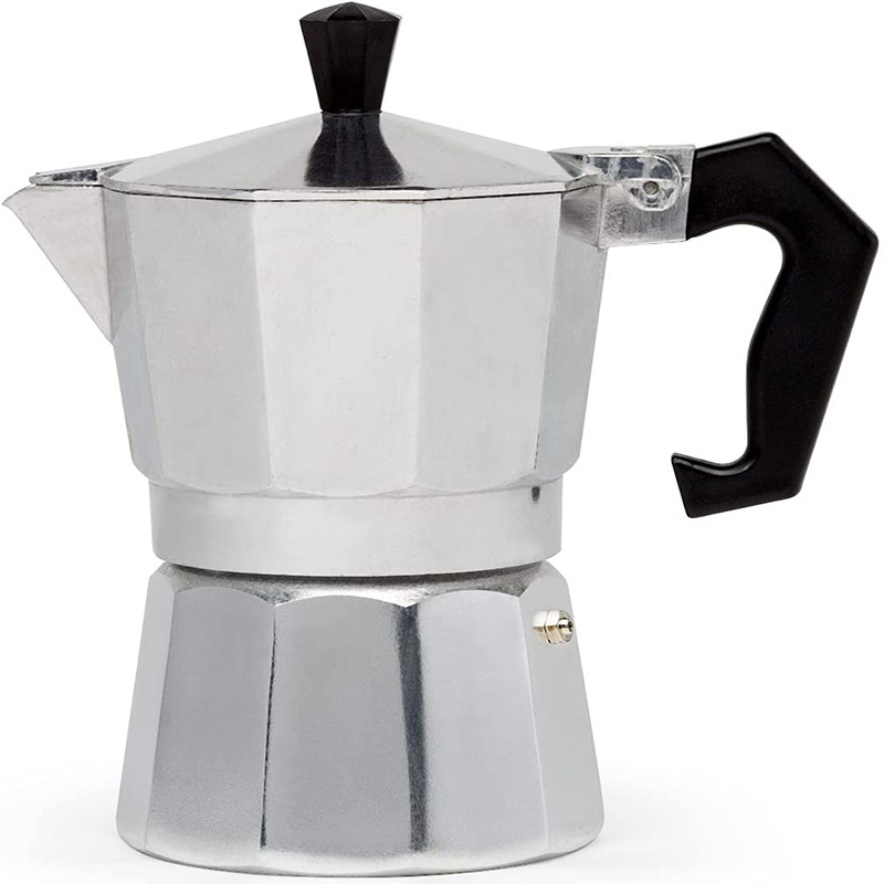 Cafetera 1 2 Cup Classical Black Bialetti Stainless Steel Small Household Moka Coffee Maker, Moka Pot