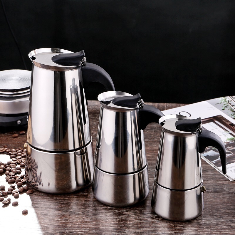 Factory Price Espresso 2/4/6/9 Cup Bialetti High Quality 304 Stainless Steel Moka Coffee Makers Pot for South Korea