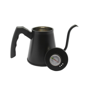 304 Stainless Steel Base Stovetop Compatible Pour Over v60 Coffee Tea pot Gooseneck Kettle with Thermometer