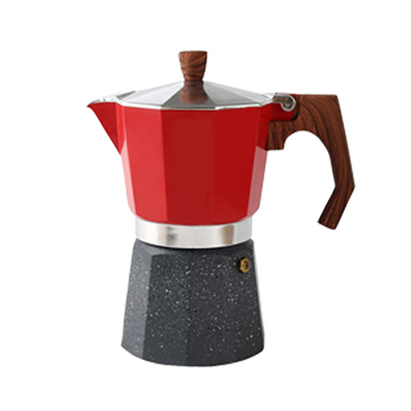 NEW Safety Valve Kahve Italian Italy Wooden Handle 6 Cup Personalized Bialetti Coffee Maker 3 Cup 300ml Espresso Moka Coffee Pot