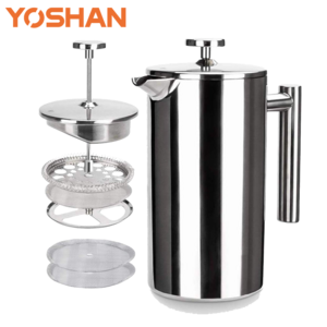 Stainless Steel Coffee Maker Plungers Double Wall Insulated Cafetera Prensa Francesa Manufacturing Coffee French Presss Press