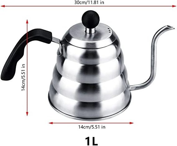 Cafe Pour Over Pot Barista v60 304 Stainless Steel Stovetop Water Tea Specialty Drip Gooseneck v60 coffee kettle