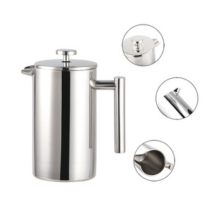 Yoshan Insulated Coffee and Tea Maker Camping Travel French Press Double Wall Stainless French Press