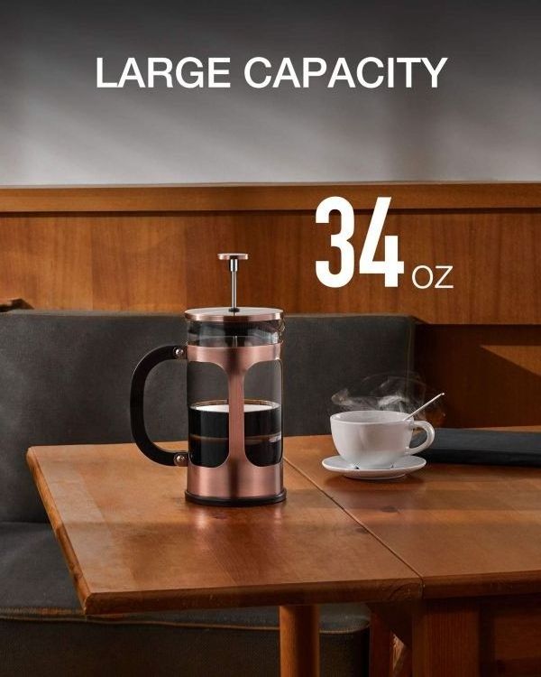 French Press Coffee Maker 304 Stainless Steel Cold Brew portable glass prensa francesa french coffee pot maker press for Camping