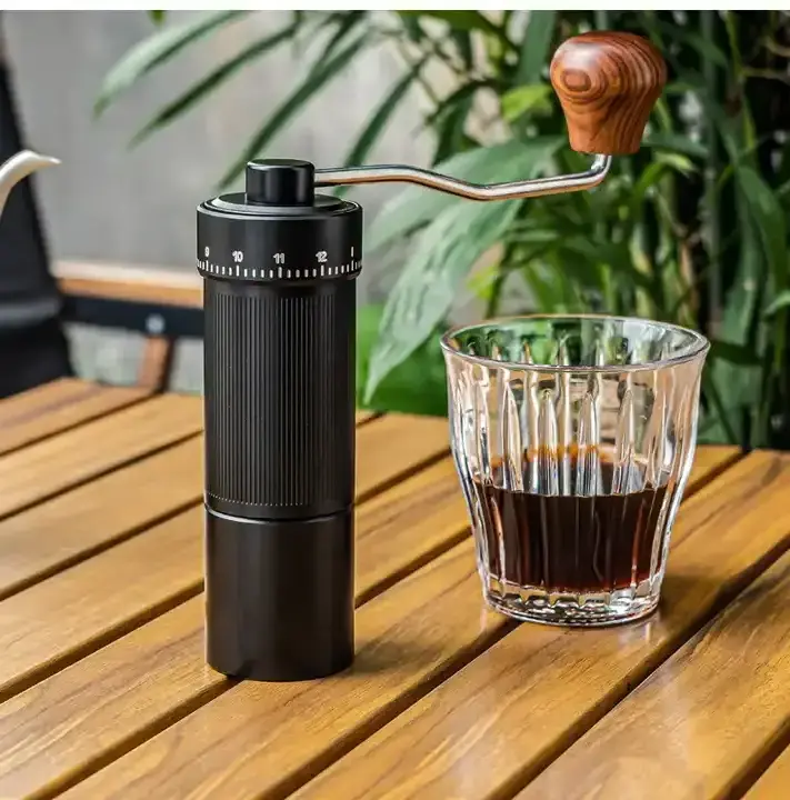 Manual Coffee Grinder Coffee Burr Grinder with Grinding Settings Portable Mini Coffee Grinder for Office Travel Camping