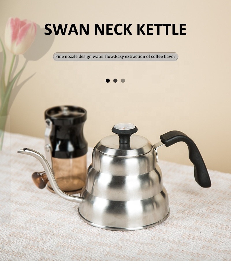 Pour Over Kettle Gooseneck Spout Coffee Tea Pot Hanging Ear Hand Blunt Long Narrow Drip Cup for Camping