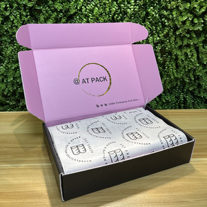 AT PACK Custom Branded FSC Mailer Box Pink Shipping Box Folding Luxury Packaging Corrugated Box For Gift For Clothes