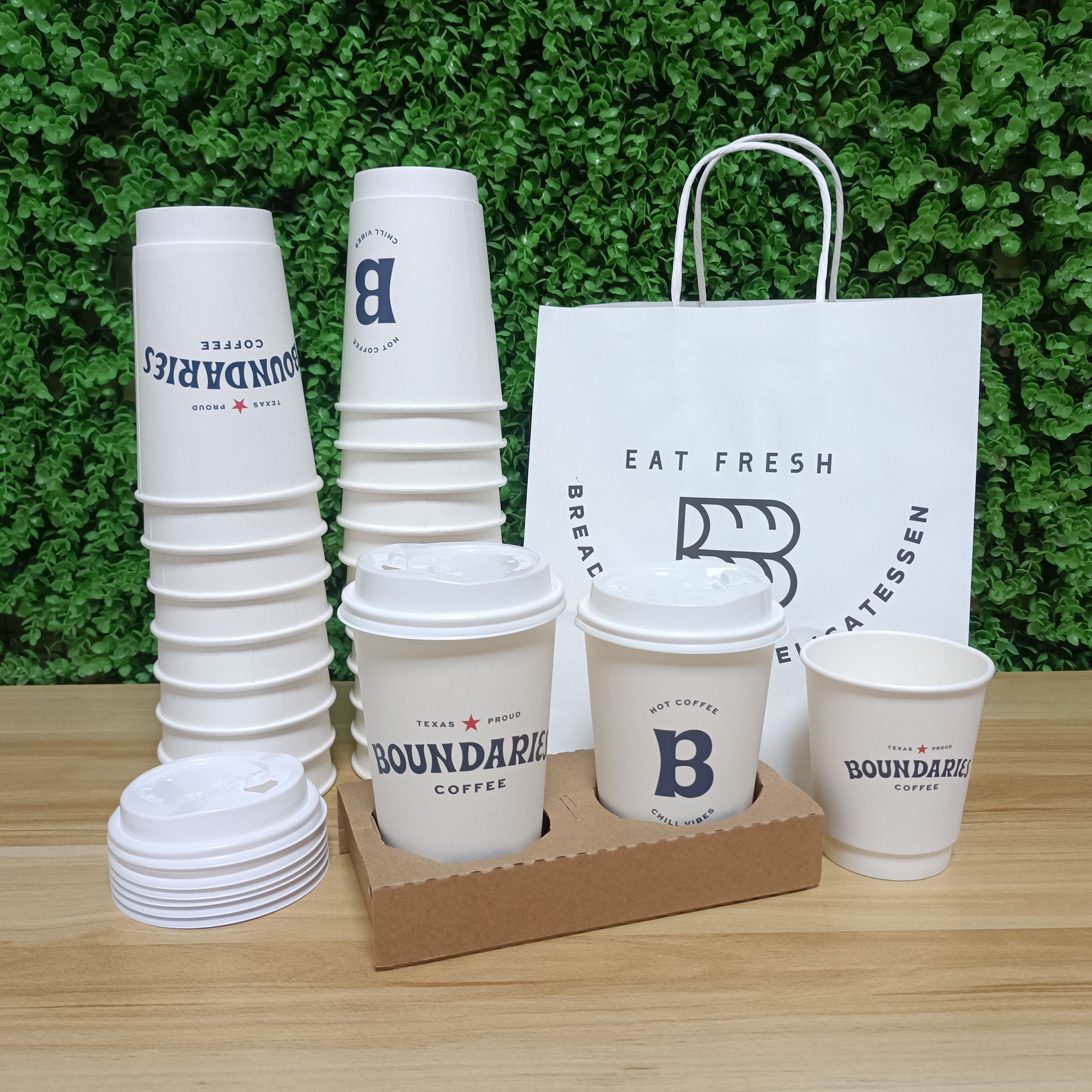 AT PACK 8Oz 12Oz 16Oz 20Oz Biodegradable Disposable Cafe Ethiopia Carton Single Wall Double Walls Coffee Pla Paper Cup With Lid