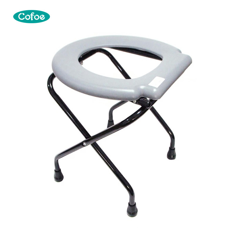 Cofoe Home Care Lightweight Folding Steel Toilet Commode Chair