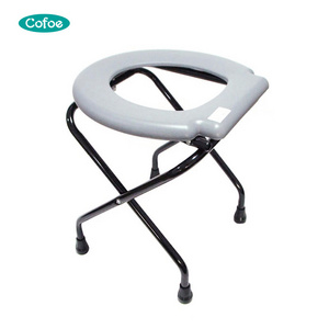 Cofoe Home Care Lightweight Folding Steel Toilet Commode Chair