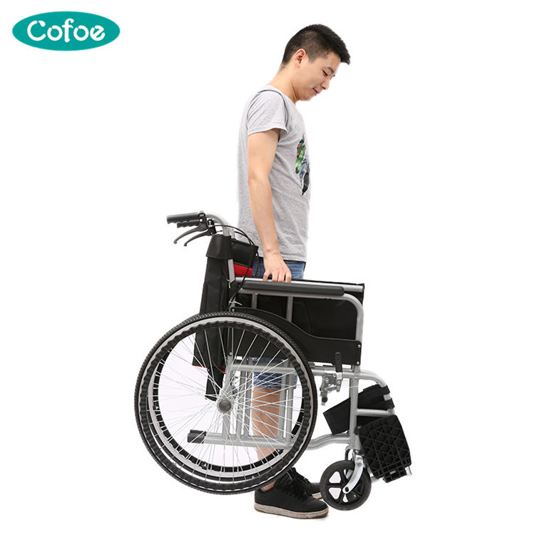 Top Sale Stainless Steel  Lightweight Folding Manual Wheelchair