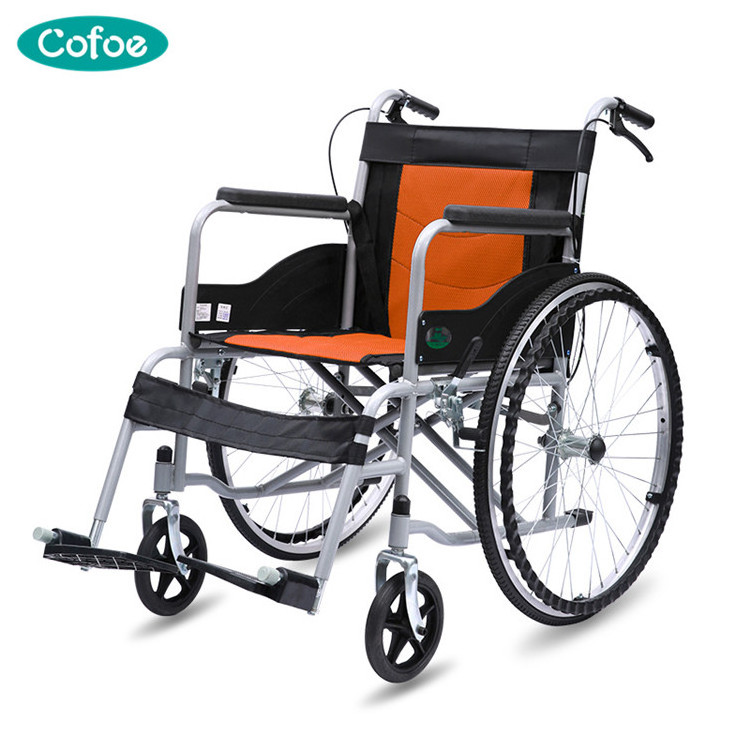 Top Sale Stainless Steel  Lightweight Folding Manual Wheelchair