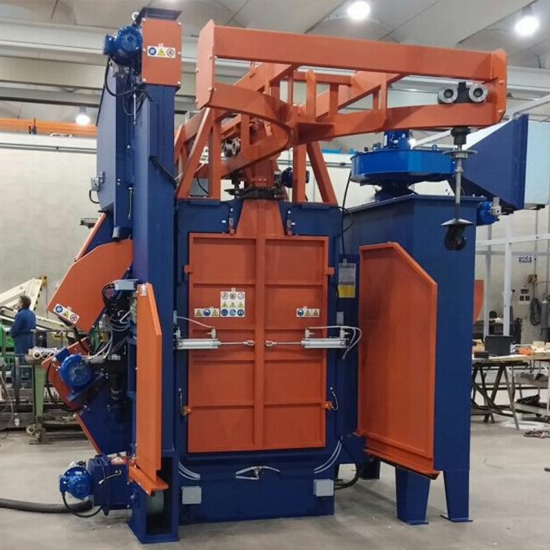 Overhead Type Vehicle Sand Blasting Equipment Hanger Tyre Rim Surface Type Shot Blasting Machine