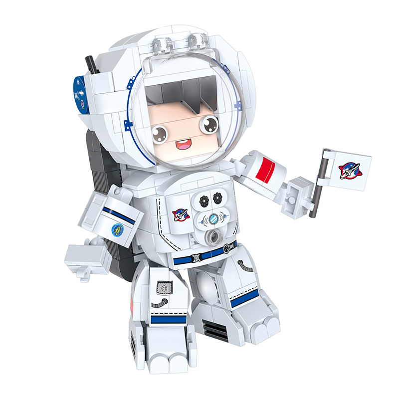 COGO Wholesale Plastic Q version Astronaut Space Build Bricks Assembly Kids Building Block Sets