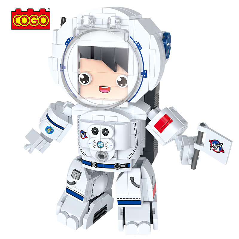 COGO Wholesale Plastic Q version Astronaut Space Build Bricks Assembly Kids Building Block Sets