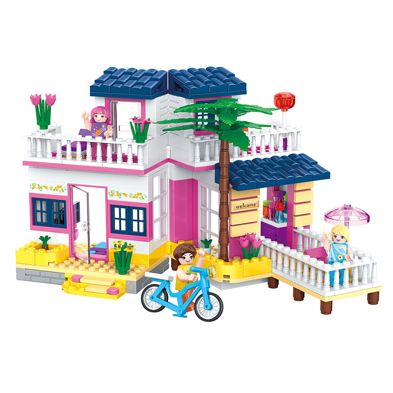 COGO Educational ABS Plastic House Building Blocks Set Creative Construction Build Block Toys