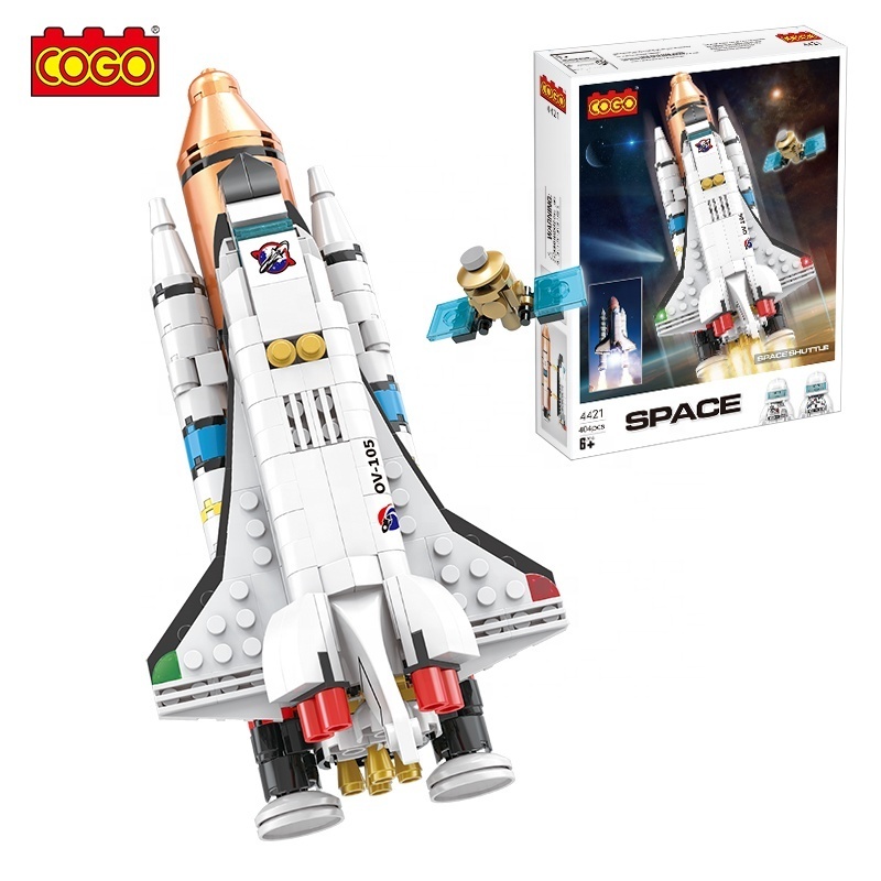 COGO 404 PCS Plastic ABS Space Series Construction Satellite Plastic DIY Building Blocks for Kids