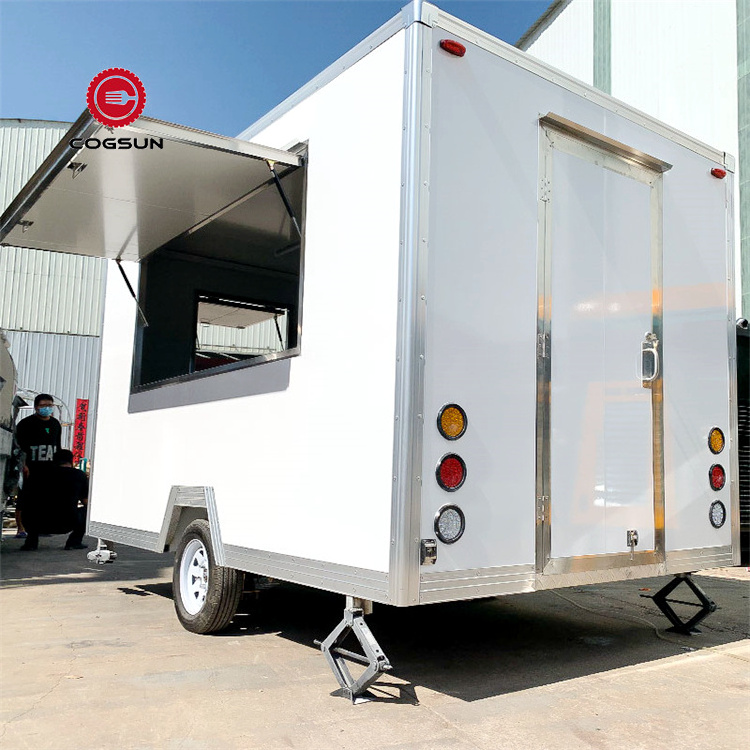 Mobile Cute Small Mini Food Shopping Cart Coffee Food Truck With Umbrella Mobile Food Cart Trailer