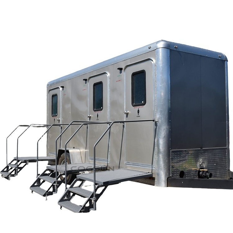 Factory Customizable Mobile Toilet Truck Public Restroom Porta Potty Outdoor Toilet Trailer For Sale