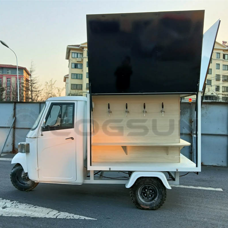 3 Wheel Electric Tricycle Cogsun Food Piaggio Ape Beer Bar Truck for Sale Stainless Steel Buy Bar Carts from France Customized