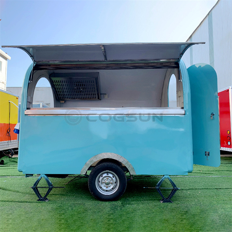 Factory Price Burger Van Dining Car Food Trucks Fast Food Mobile Cart Kiosk Fiberglass Small Snack Cart