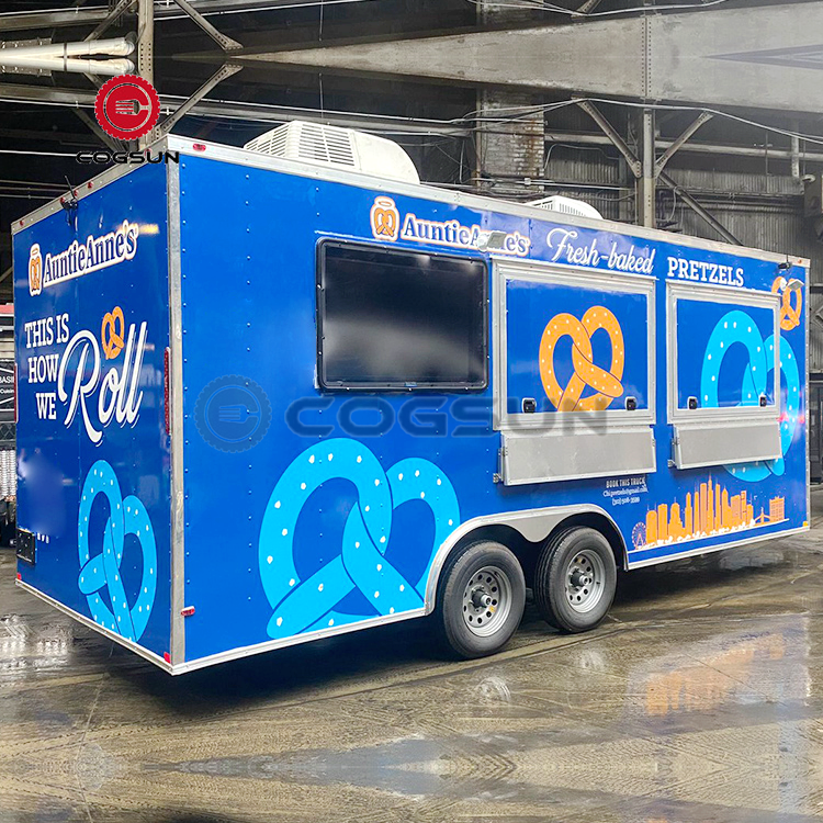 Mobile Hot Dog Donut Slush Coffee Trailer BBQ Pizza Ice Cream Truck Food Shop Remolque Food Truck Trailer Fully Equipped