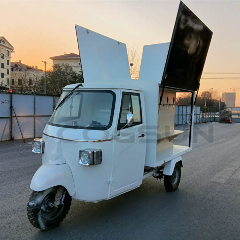 3 Wheel Electric Tricycle Cogsun Food Piaggio Ape Beer Bar Truck for Sale Stainless Steel Buy Bar Carts from France Customized