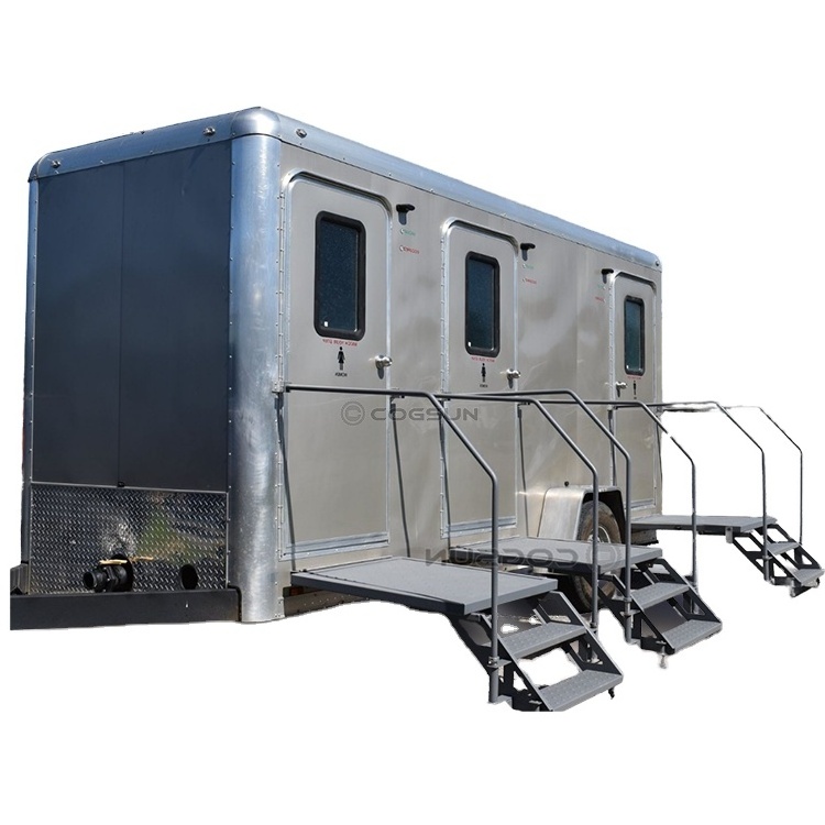 Contemporary toilet trailer black Mobile Portable Toilet  For Sale Luxury Restroom Luxe Wc Trailer