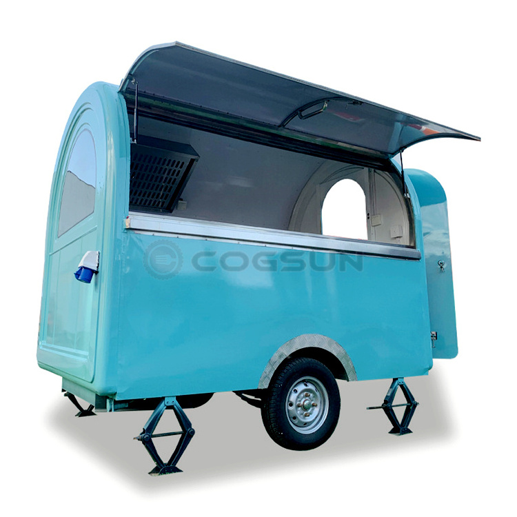 Factory Price Burger Van Dining Car Food Trucks Fast Food Mobile Cart Kiosk Fiberglass Small Snack Cart