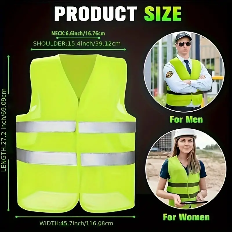 Custom Logo High Visibility Warehouse Construction Sites Sanitation Reflective Vests Clothing Men's And Women's Safety Tops